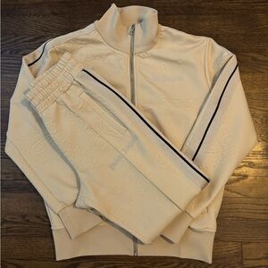Cream Palm Angels Tracksuit Men Size (Pants - XS & Jacket - M) SUPER RARE!